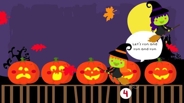 5 Little Pumpkins Sitting on a Gate : Halloween Songs for Children