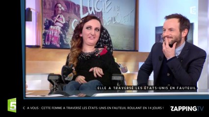 C à vous : Cette femme a traversé les Etats-Unis en fauteuil roulant en 14 jours ! (Vidéo)