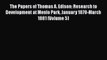 Download The Papers of Thomas A. Edison: Research to Development at Menlo Park January 1879-March