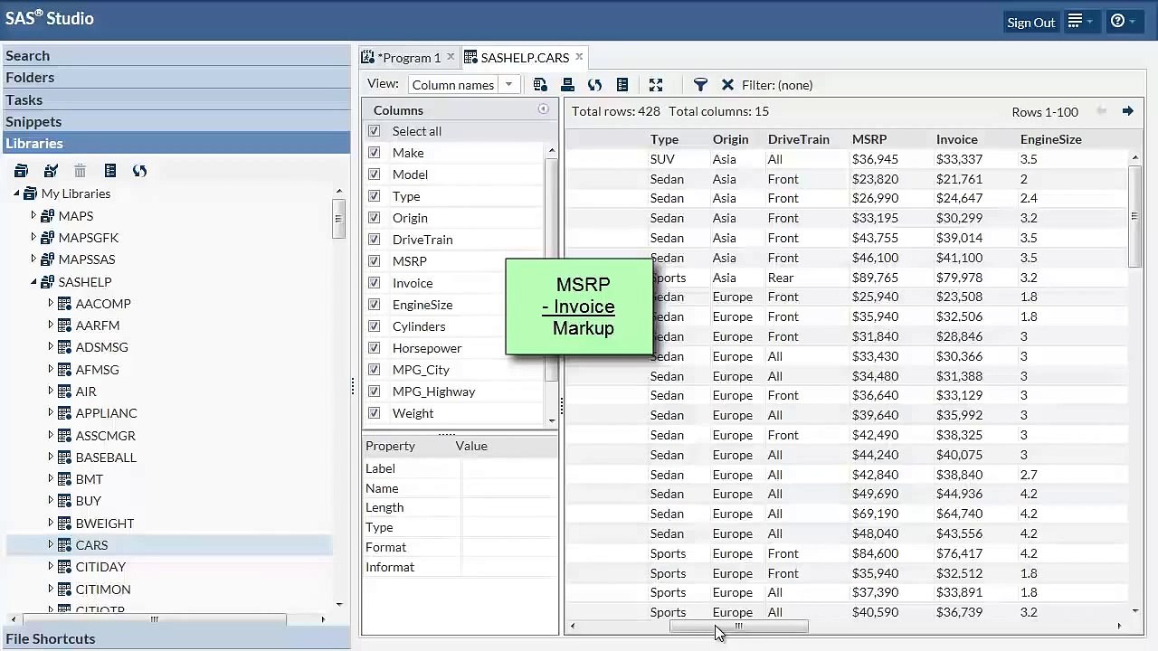 Creating a New Column in SAS