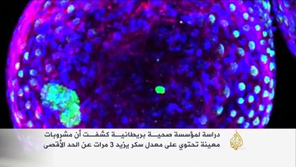 دراسة بريطانية تحذر من زيادة السكر بالمشروبات