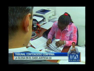 Tribunal Contencioso confirma la glosa en el caso Justicia 2.0