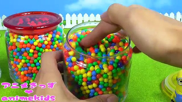 アンパンマン おもちゃ アニメ カラフルビーズ の中は...？かくれんぼ animekids アニメきっず animation Anpanman Minions Doraemon Toy