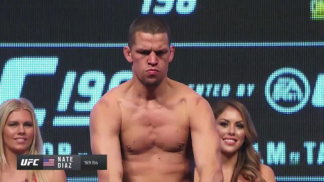 Conor McGregor vs Nate Diaz Weigh In UFC 196
