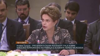 Dilma Pede Combate Sem Trégua ao Terrorismo