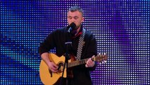 Robbie Kennedy with his acoustic guitar singing 'Iris'- Week 3 Auditions | Britain's Got Talent 201