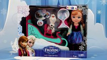 Annas Frozen Adventure Toy Set Review with Olaf and Sleigh from the Disney Movie to Elsas Castle