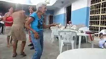 Funny 70 years old woman hot dance