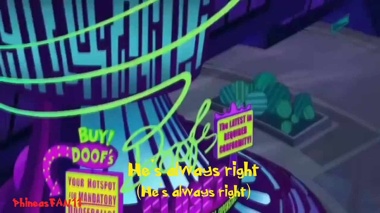 Phineas and Ferb - Hes Doof (Demo) Music Video with Lyrics