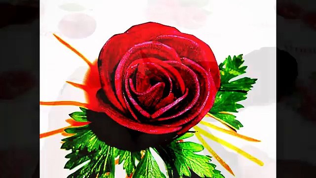 Розы из свеклы! Rose of beet! Украшения из овощей! Decoration of vegetables!