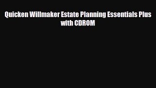 [PDF] Quicken Willmaker Estate Planning Essentials Plus with CDROM Download Online