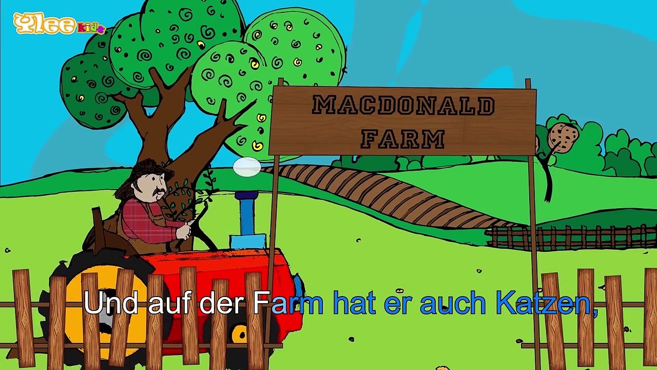 Old Mac Donald hat ne Farm Sing mit (Karaoke) mit Text am Bildschirm Yleekids Deutsch