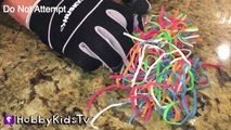 Whats in a Rubber Band Ball? Cut Open   Surprise Science Lab, Family Fun by HobbyKidsTV