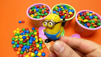 M&Ms Ice Cream Cups Hide & Seek Surprise Toys (Anpanman, Hello Kitty, Minion ..) Game