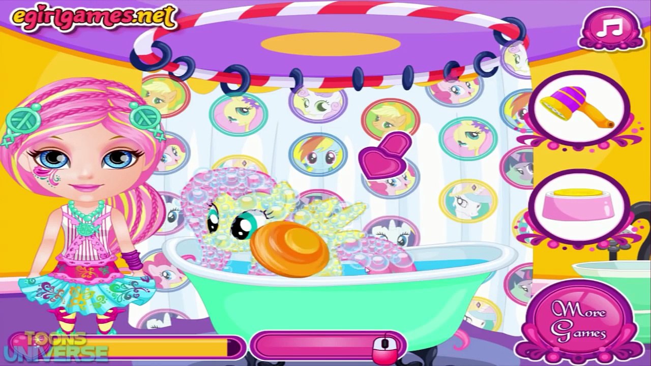 Baby Barbie My Little Pony Fluttershy Equestria Pets Beauty Pageant 2 Care Game for Girls