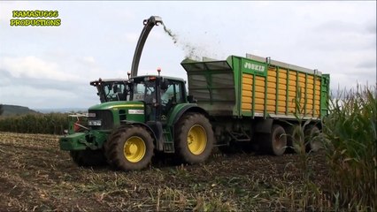 Mais Hakselen 2013 : Egide London in Teuven met Claas Jaguar 980 en John Deere 7530