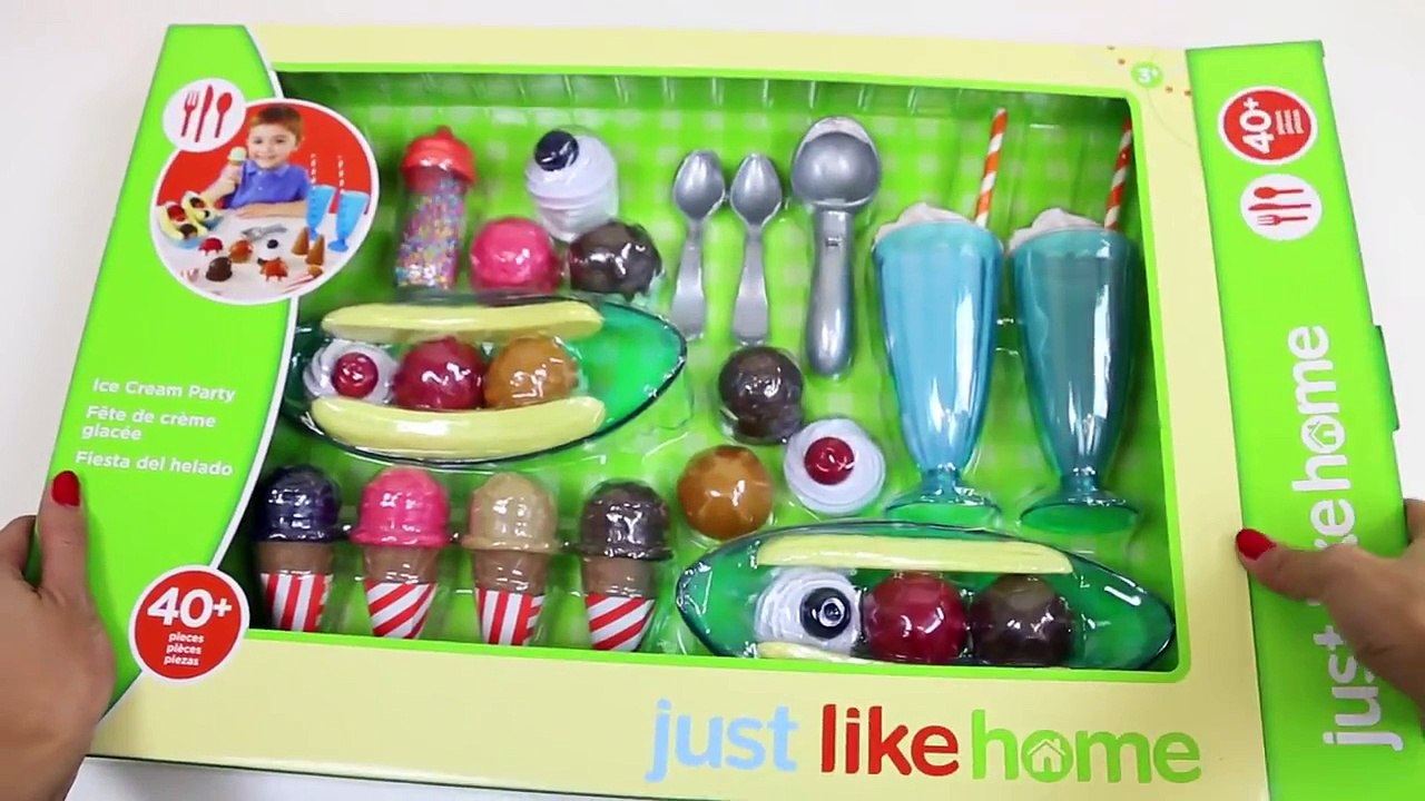 Just Like Home Ice Cream Parlor Make Ice Cream Cones & Banana Split Sundaes!