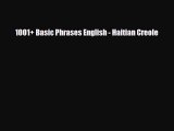 PDF 1001  Basic Phrases English - Haitian Creole Free Books