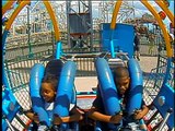 Two Little braves brothers. Sling Shot ride at Scream Zone, Coney Islands