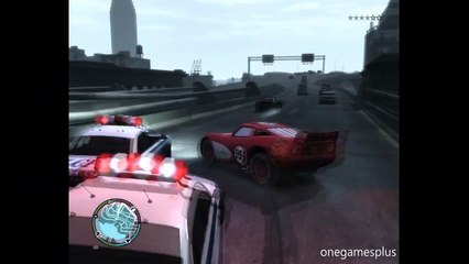 City ​​McQueen Four police cars Chase on the bridge by onegamesplus