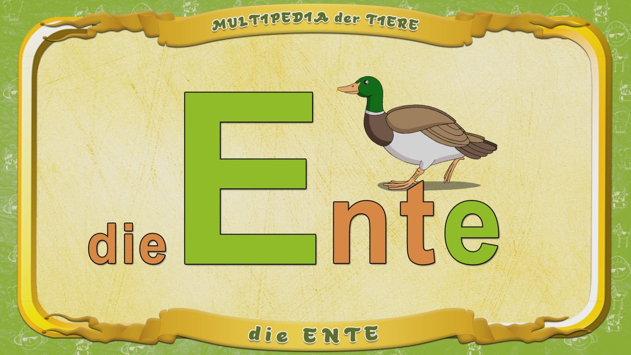 Multipedia der Tiere. Buchstabe E - die Ente