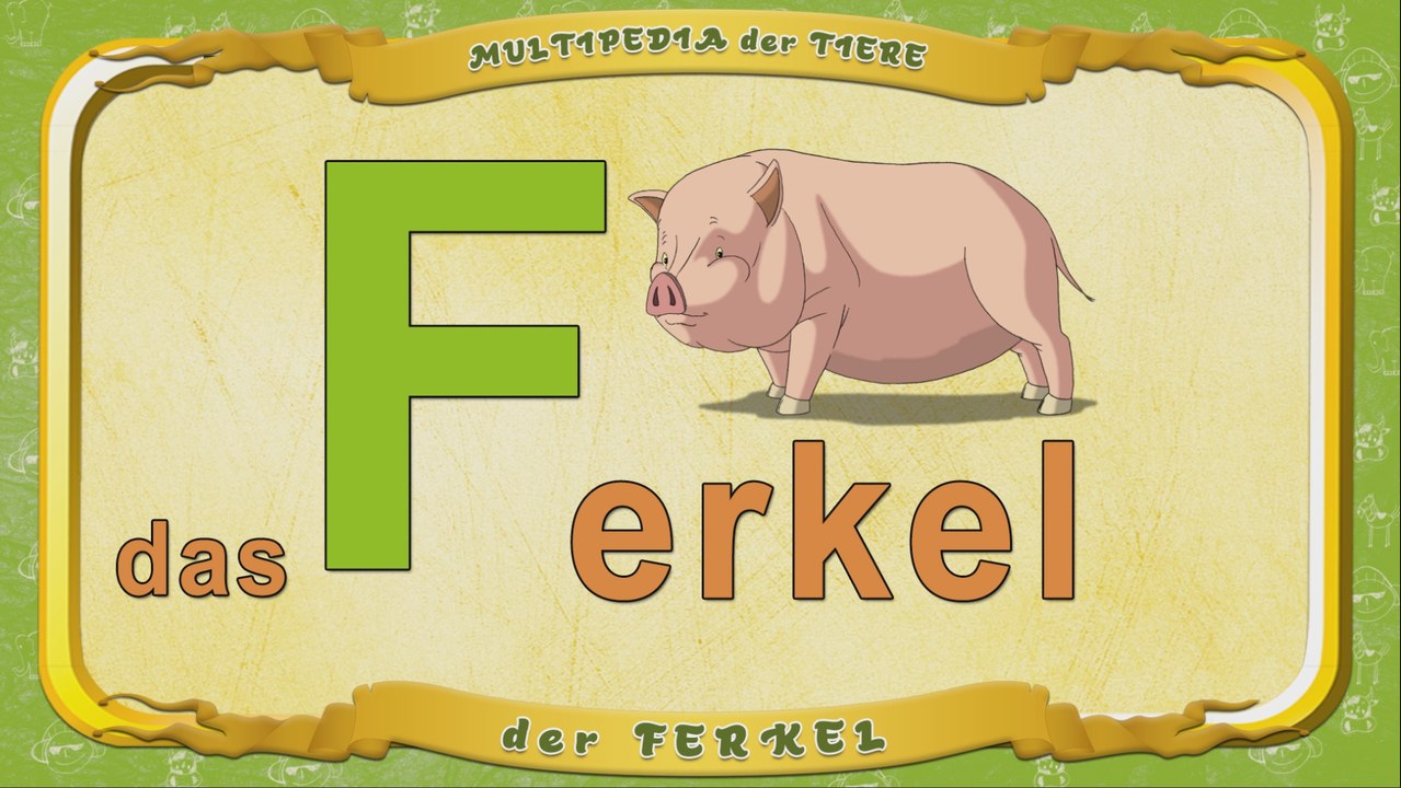 Multipedia der Tiere. Buchstabe F - das Ferkel