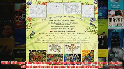 Download PDF  Wild Things The Coloring Book Authentic art for all ages singlesided perforated pages FULL FREE