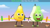 Pear Fruit Rhyme for Children, Pear Cartoon Fruits Song for Kids