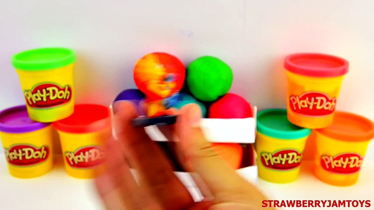 Mickey Mouse Play Doh Shopkins Lightning McQueen The Simpsons Surprise Eggs StrawberryJamToys