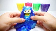 Learn Colors Clay Slime Surprise Toys Crystal Colours Slime Big Minions Hello Kitty Toystory