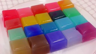 레인보우 칼라 블럭 푸딩 젤리 만들기 How to Make Rainbow Color block Milk P