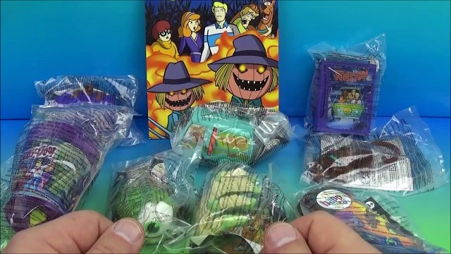 2014 SCOOBY DOO A HAUNTED HALLOWEEN SET OF 8 McDONALDS HAPPY MEAL KIDS TOYS VIDEO REVIEW