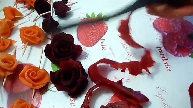 Украшения из овощей. Цветы из свеклы. Как красиво оформить стол. Decoration of vegetables