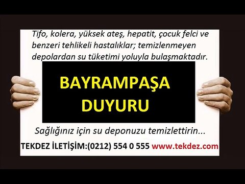 Bayrampaşa İstanbul su deposu temizliği TEKDEZ