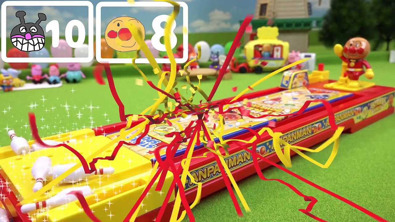 アンパンマンとバイキンマンのボウリング対決 アンパンマンストライクボウリングおもちゃ Anpanman Vs Baikinman The Bowling Toy Dailymotion Video