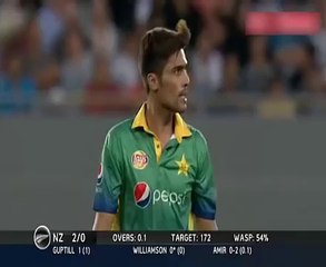 Mohammad Amir bowling First over in International Cricket
