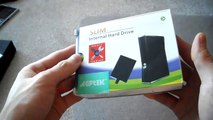 Unboxing Xbox 360 Slim Super Slim E hard Drive HDD Microsoft 250GB cheap