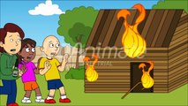 Caillou Burns His Dads Shed With Dora And Gets Grounded