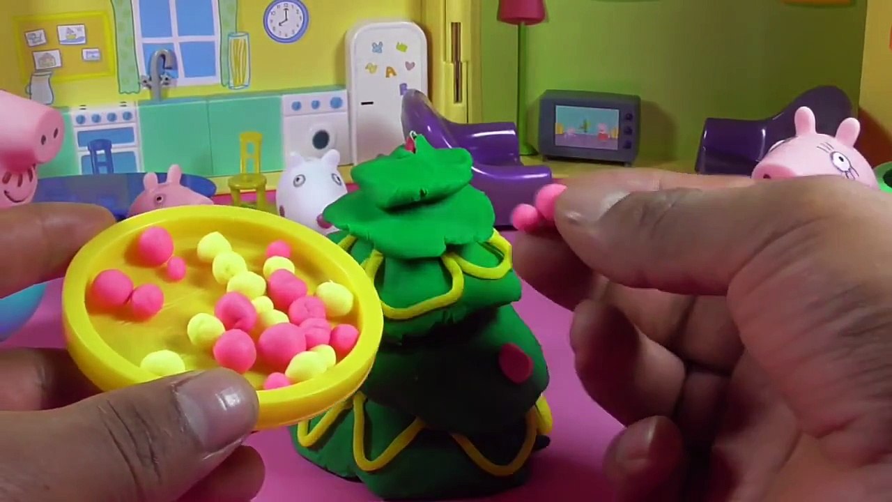 Play Doh Peppa Pig Christmas Tree: Make Beautiful Christmas Tree with Play-Doh-Twinkle Lit
