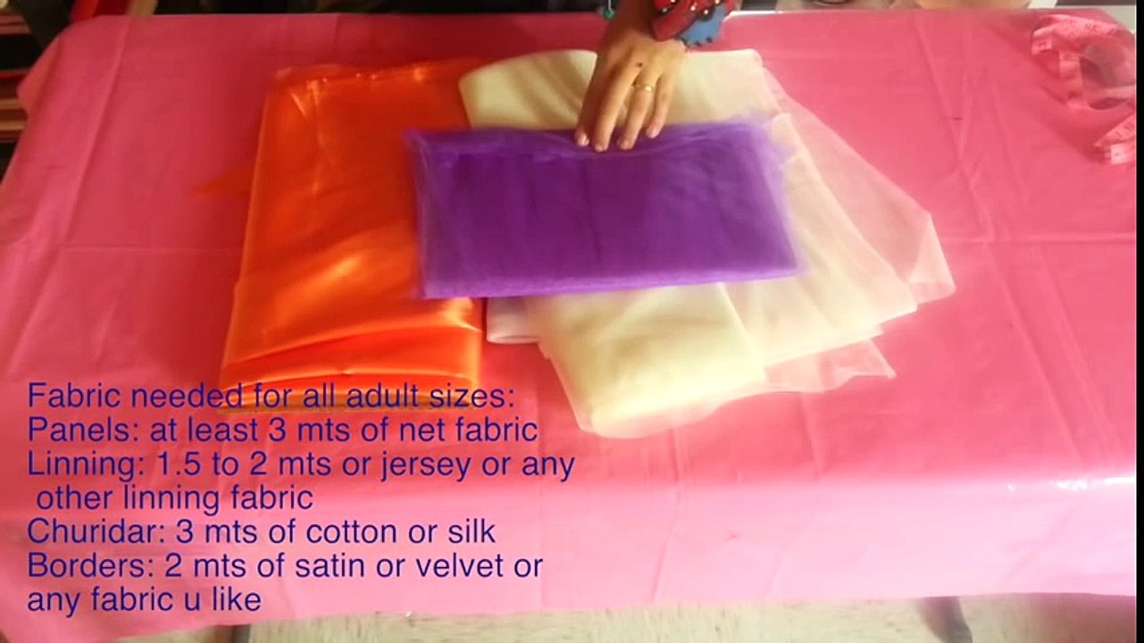 ♥ 24 Panels Anarkali ♥ Full outfit Tutorial ☁ -