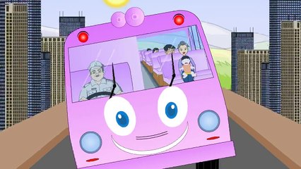 Wheels On The Bus Go Round and Round | English Nursery Rhyme for kids | Rhymes For Childre