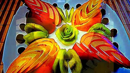 Украшения из фруктов! Decoration of fruits! Сборник фотографий! Collection of photos!