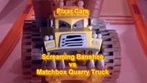 Pixar Cars Screaming Banshee vs Matchbox Quarry Truck Battles