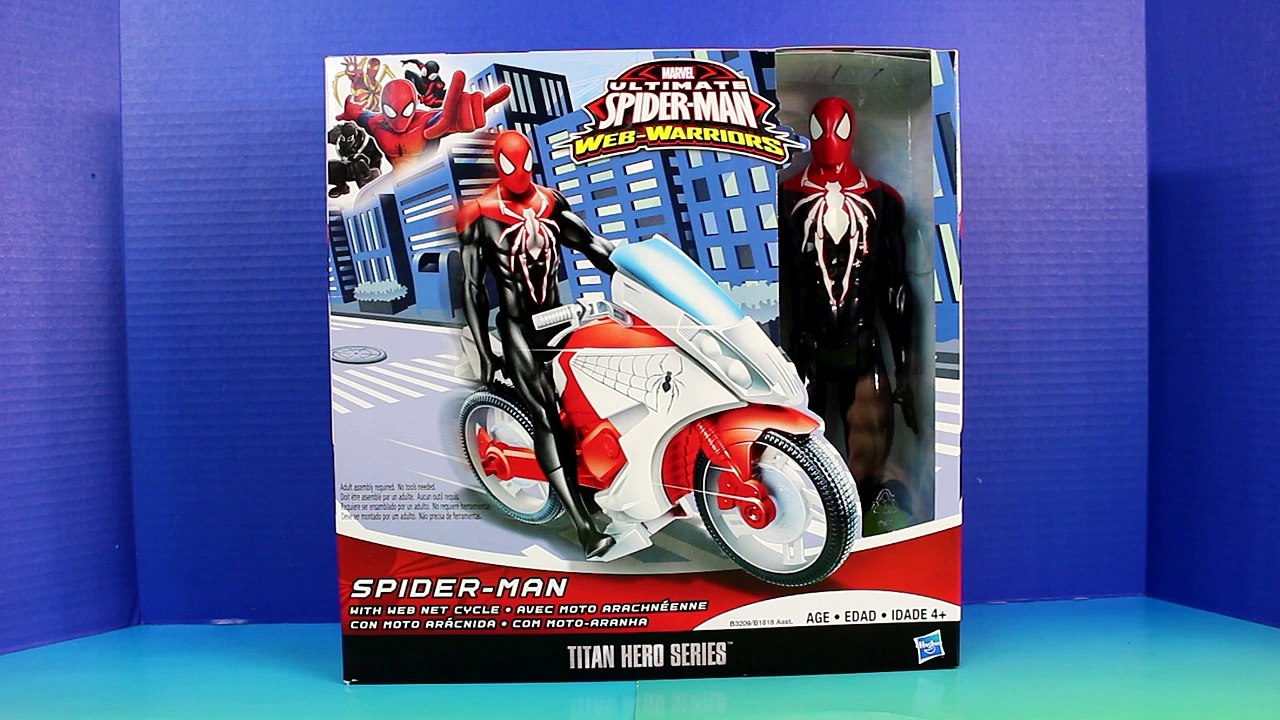 Spider-Man sur les motos Spiderman avec des super-héros et des