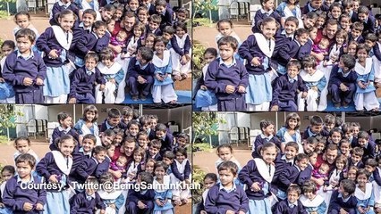 Sultan On Sets | Salman Shoots With School Kids