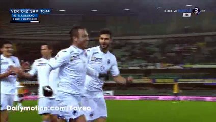 Antonio Cassano Goal HD - Verona 0-2 Sampdoria - 05-03-2016