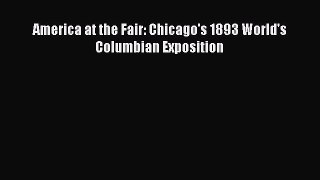 Read America at the Fair: Chicago's 1893 World's Columbian Exposition PDF Online