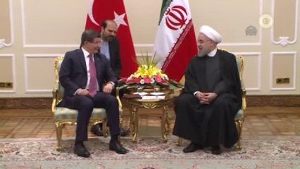Davutoğlu, İran Cumhurbaşkanı Ruhani ile Görüştü (2)