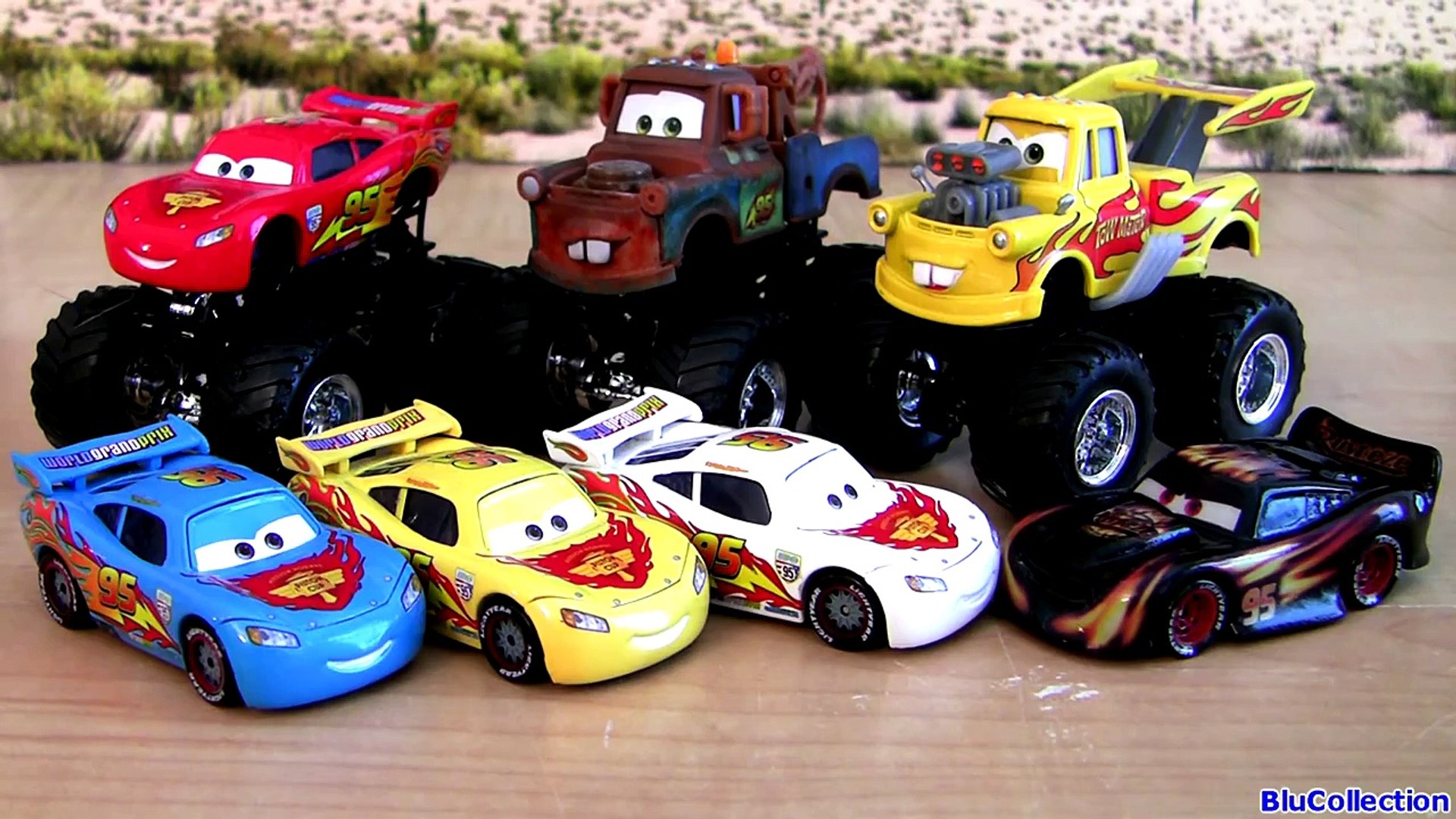 Custom Monster Trucks Drag Star Mater, Lightning McQueen Cars 2 Disney Pixar  Fake Knock-off toys – Видео Dailymotion