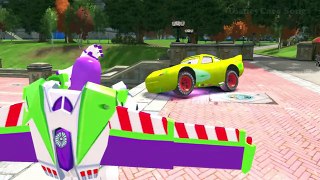 Buzz Lightyear Toy Story & Hulk Super Hero Drifts with Disney Lightning McQueen Custom Yellow Cars
